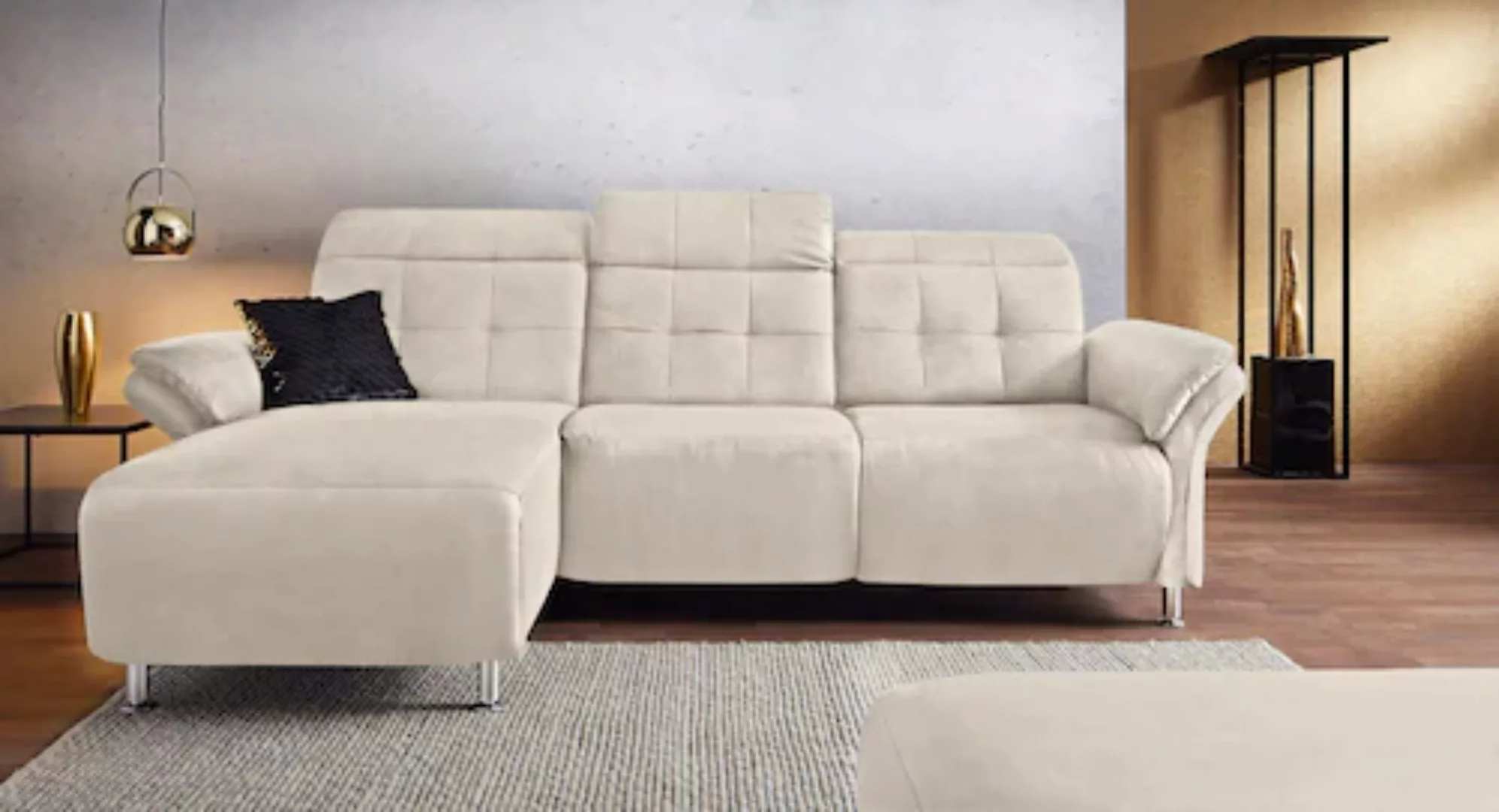 Places of Style Ecksofa Manhattan L-Form, 2 Sitze mit elektrischer Relaxfun günstig online kaufen