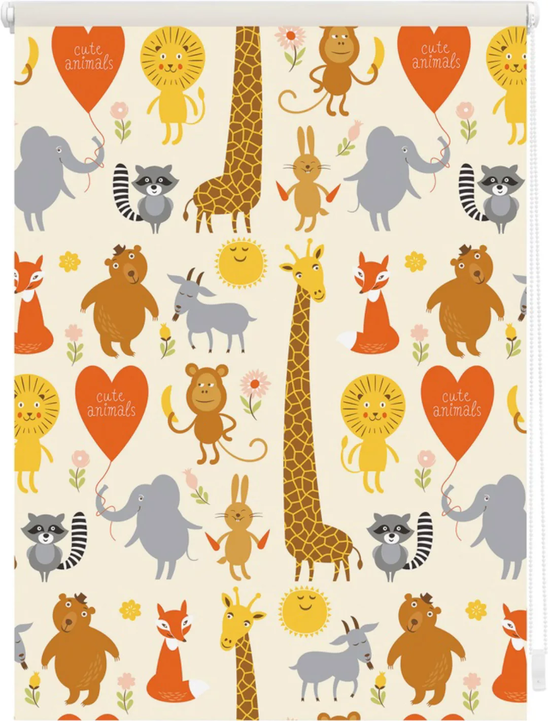 LICHTBLICK ORIGINAL Seitenzugrollo »Klemmfix Digital Cute Animals«, verdunk günstig online kaufen