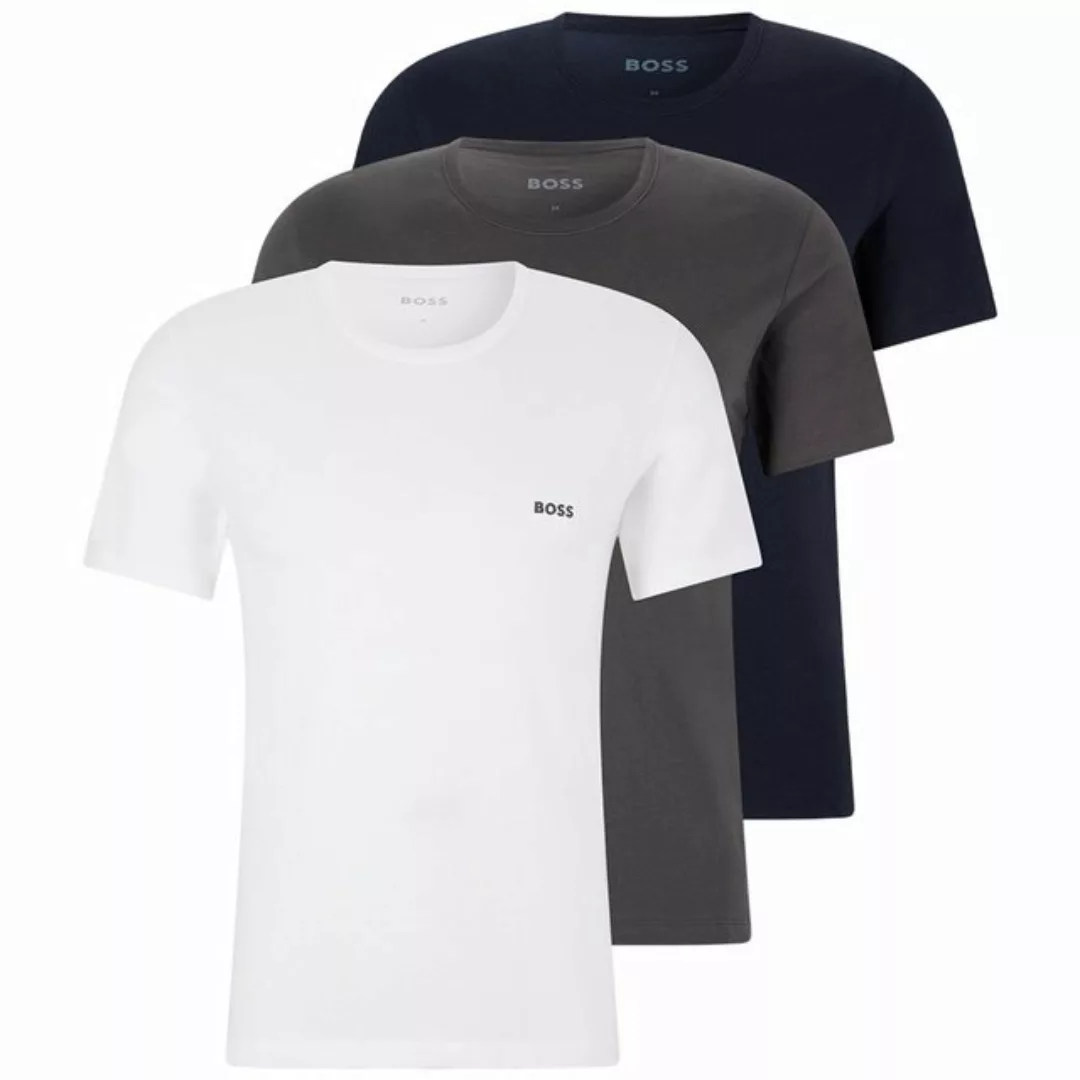 BOSS T-Shirt T-Shirt Rundhals (3er-Pack) mit dezentem BOSS Logo-Print günstig online kaufen