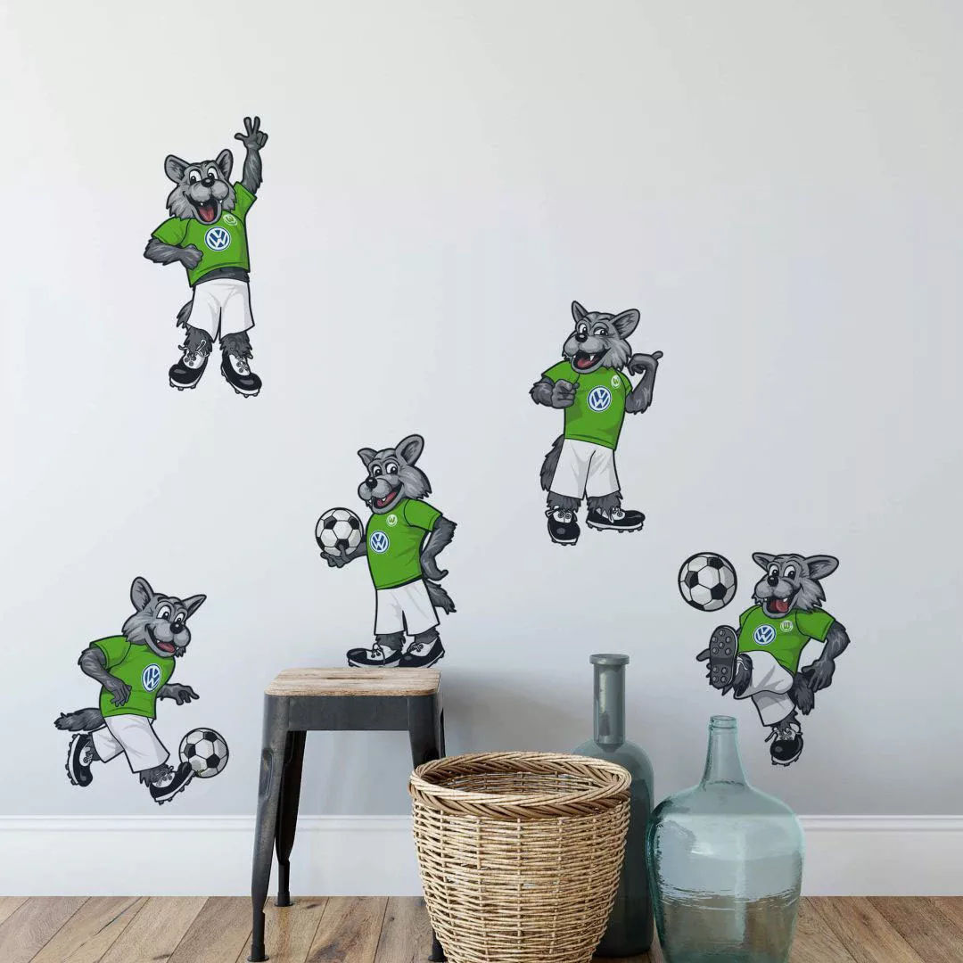 Wall-Art Wandtattoo "VfL Wolfsburg Wölfi Set", (1 St.) günstig online kaufen