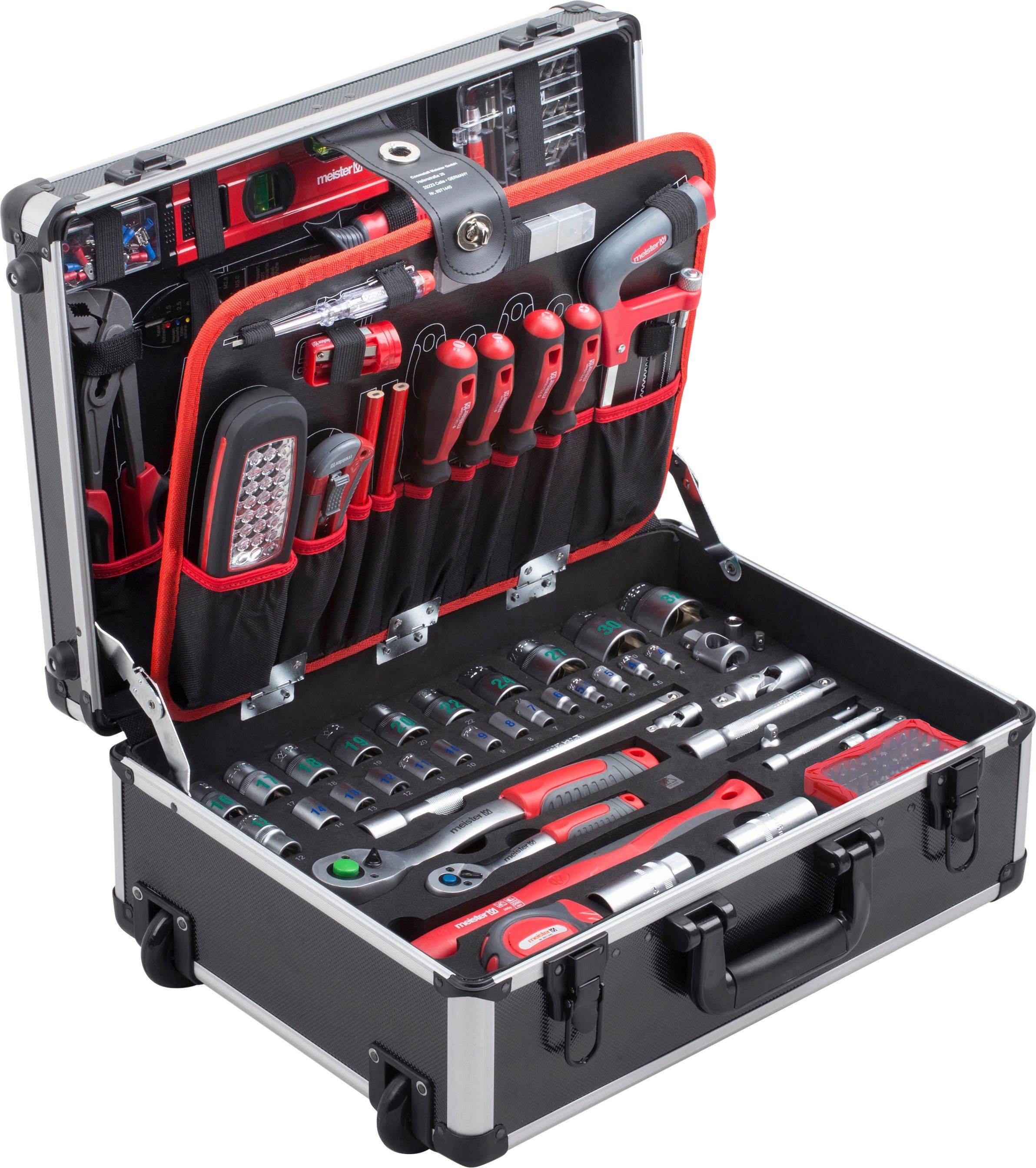 meister Werkzeugset Meister Werkzeugkoffer-Trolley WK156 rollbar günstig online kaufen
