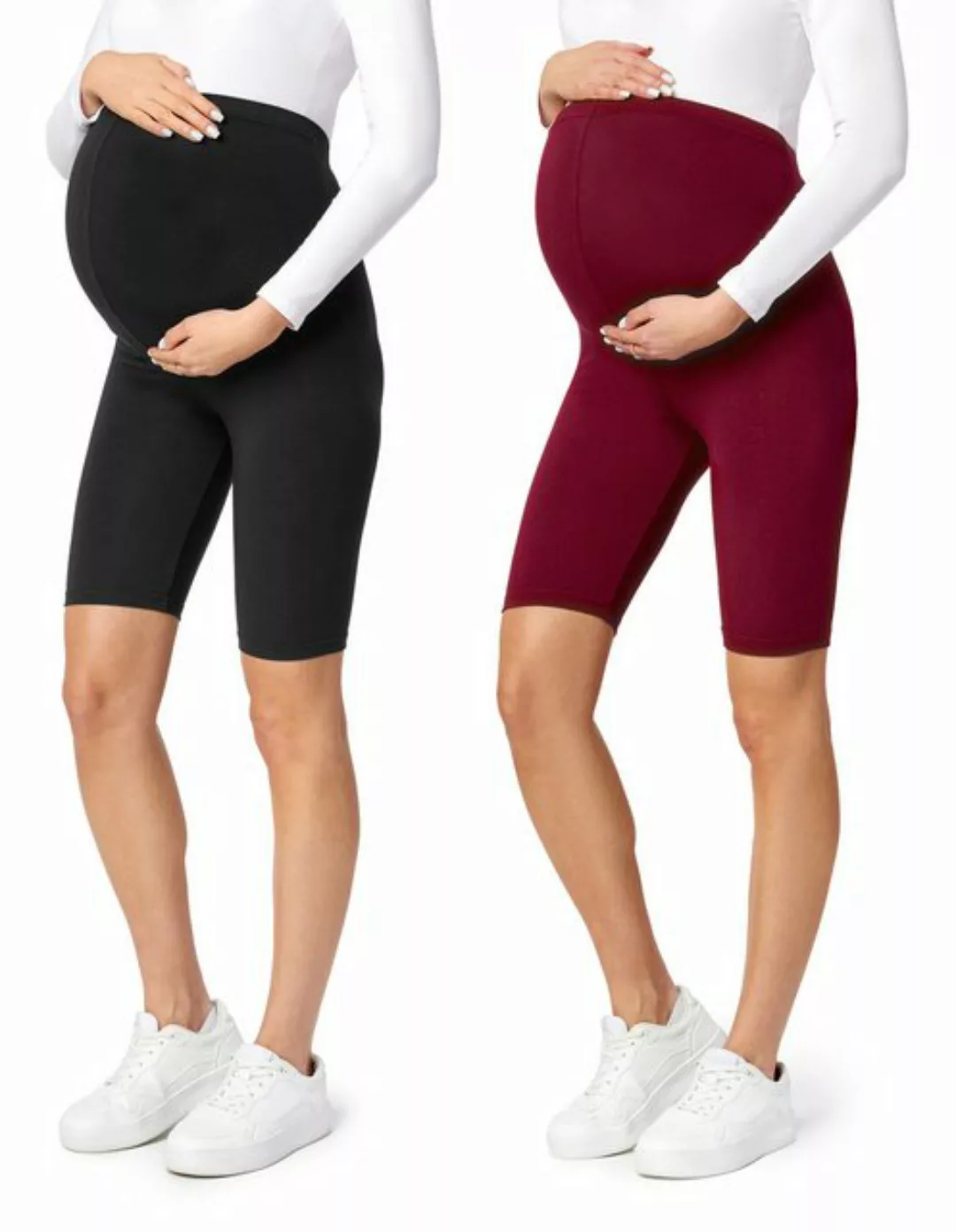 Be Mammy Umstandsleggings Damen Kurze Leggings BE-04 (2-tlg) aus Viskose günstig online kaufen