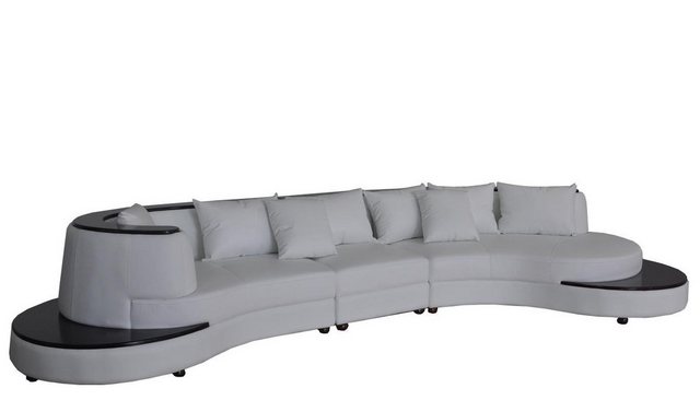 Xlmoebel Ecksofa Exklusive Ecksofa aus Leder mit XXL-Polsterung und USB-Ans günstig online kaufen