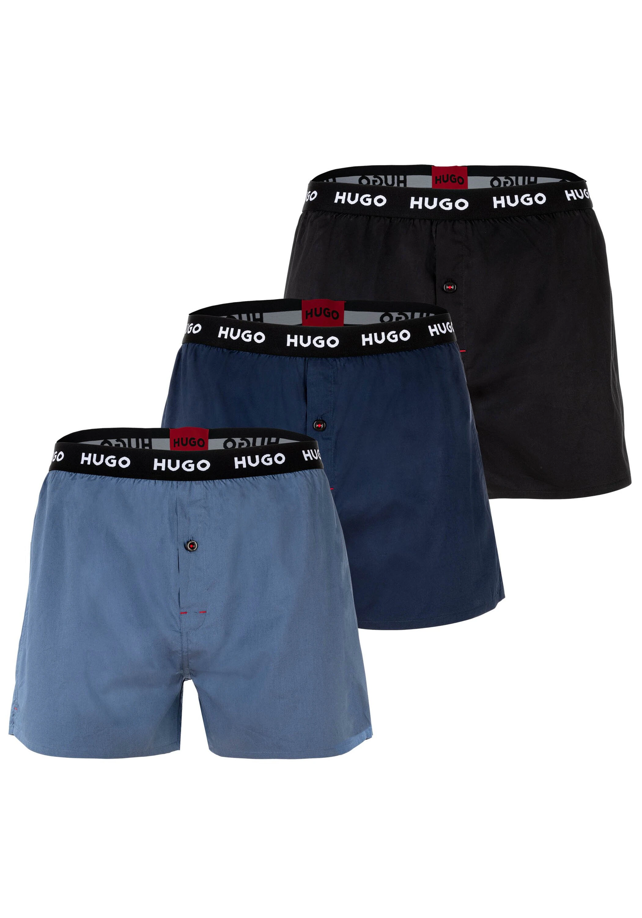 HUGO Boxershorts "Web-Boxershorts Woven Boxer Triplet 3er Pack" günstig online kaufen