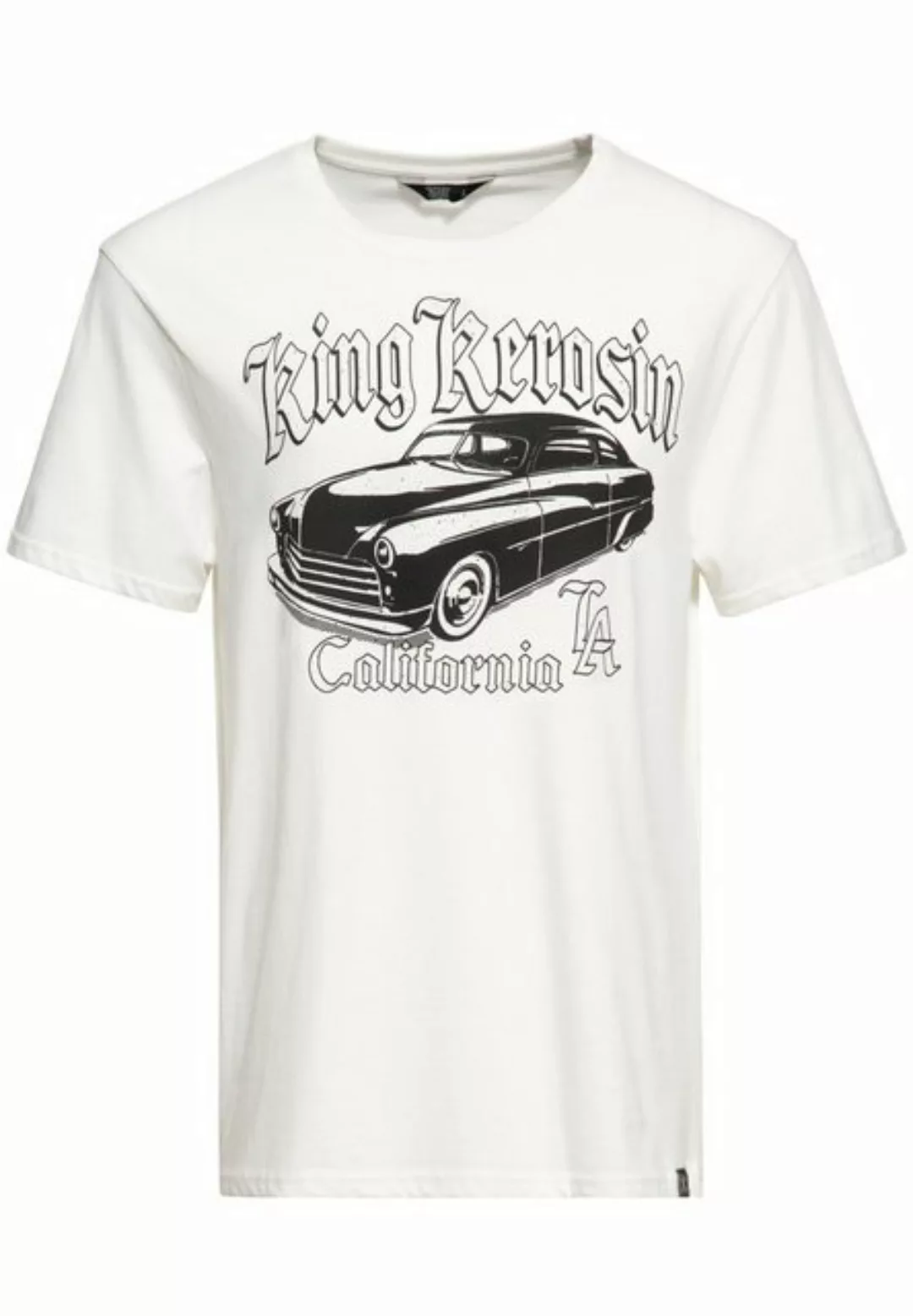 KingKerosin Print-Shirt California Greaser (1-tlg) Front Print im Retro Mus günstig online kaufen