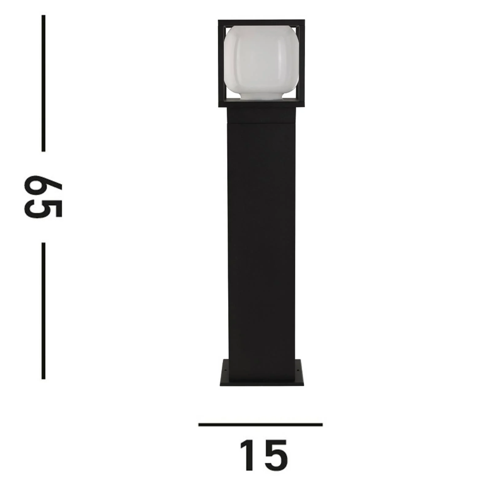 LED-Wegeleuchte Athens, IP54, schwarz, Höhe 65 cm, Metall günstig online kaufen