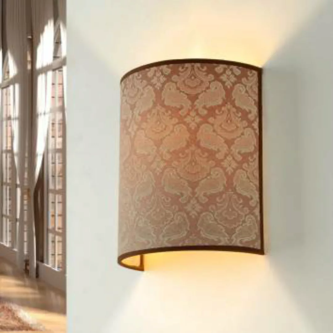 Stoff Wandlampe Loft Design Barock Motiv Schlafzimmer günstig online kaufen