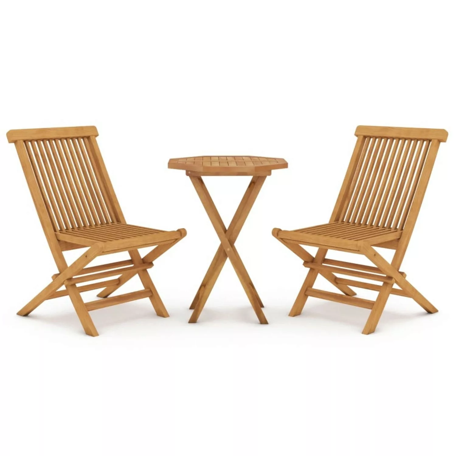 vidaXL 3-tlg Garten-Essgruppe Massivholz Teak Modell 8 günstig online kaufen