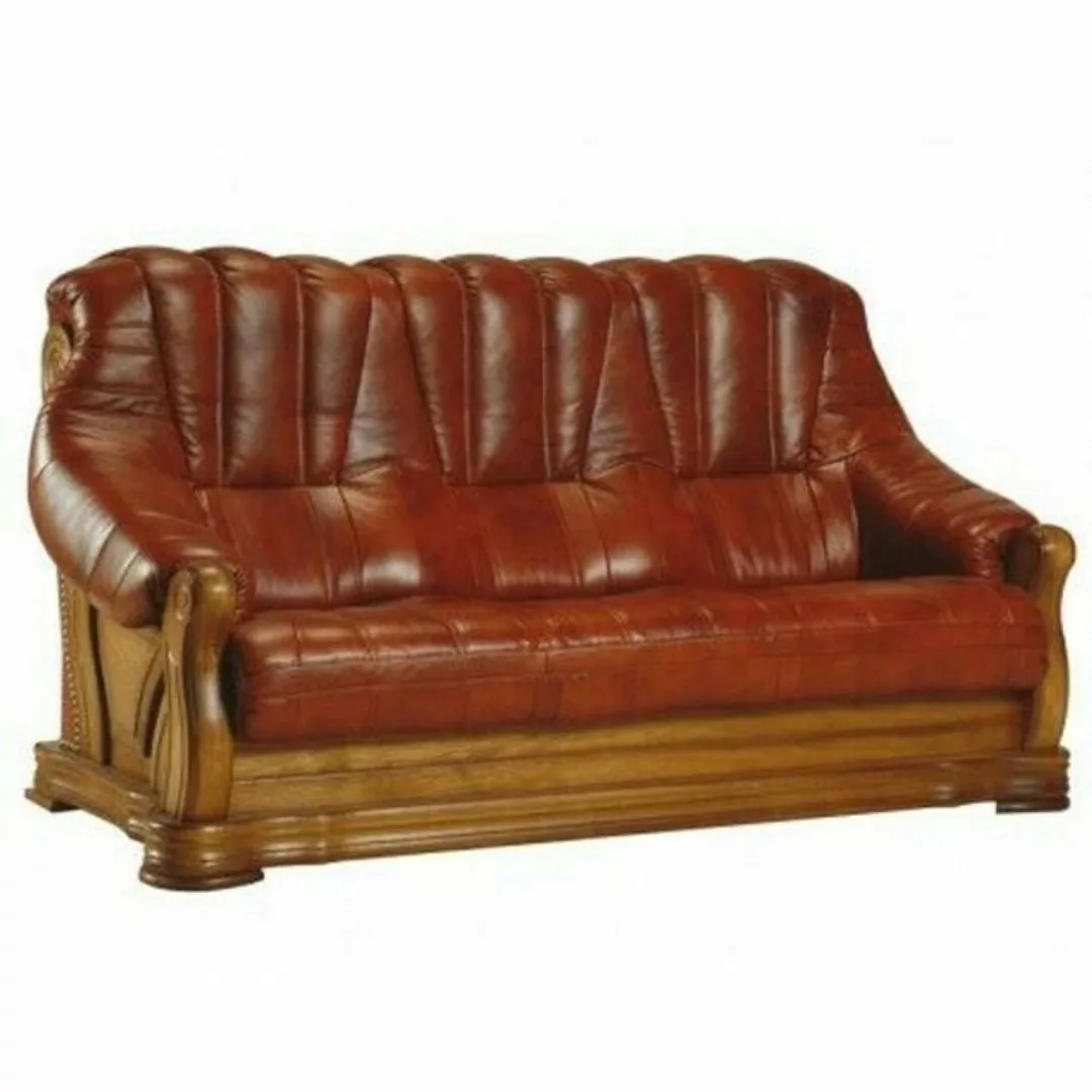 JVmoebel Sofa Antik Stil Ledersofa Couch Sofagarnitur 3+1+1 Sitzer, Made in günstig online kaufen