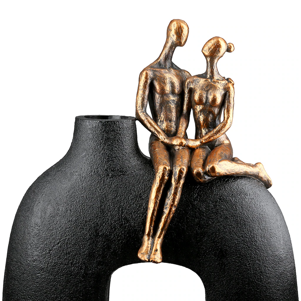 Casablanca by Gilde Tischvase "Vase Frau; Mann Movement schwarz H. 25,5 cm" günstig online kaufen