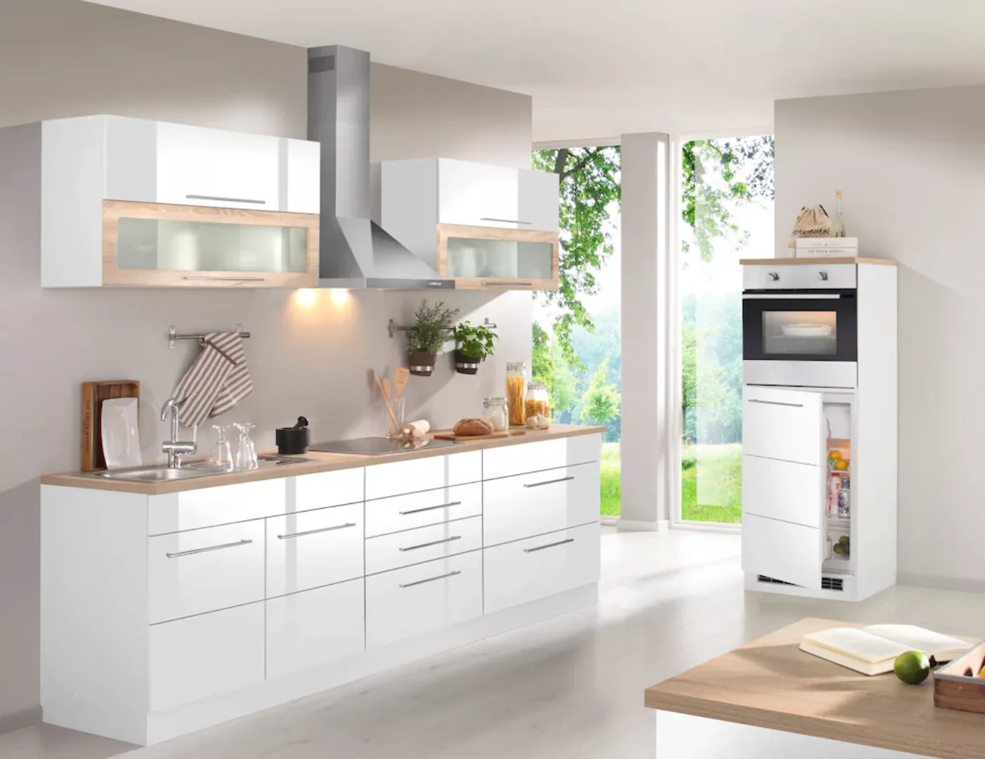 KOCHSTATION Küchenzeile "KS-Wien", Breite 340 cm, wahlweise mit E-Geräten u günstig online kaufen