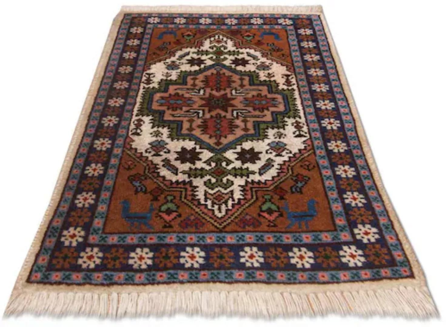 morgenland Wollteppich »Ardebil Teppich handgeknüpft blau«, rechteckig günstig online kaufen