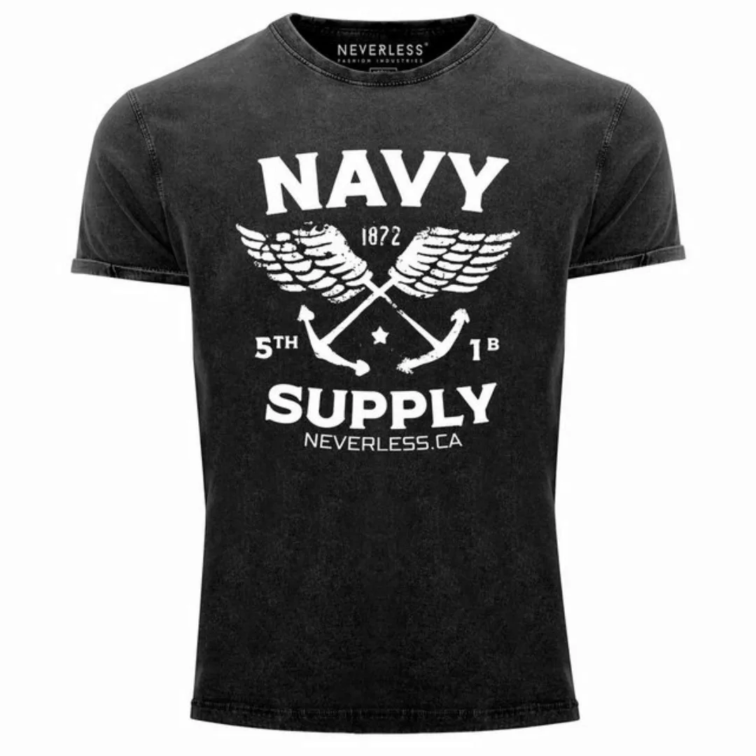 Neverless Print-Shirt Neverless® Herren T-Shirt Vintage Shirt Printshirt An günstig online kaufen