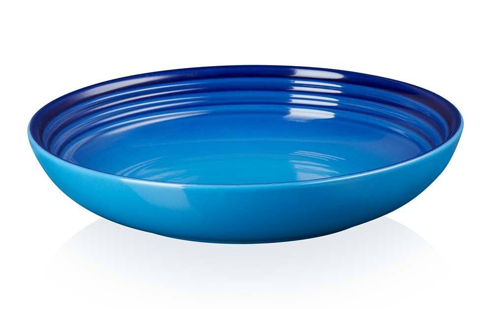 Le Creuset Suppenteller Steinzeug Azure Blau 22cm günstig online kaufen