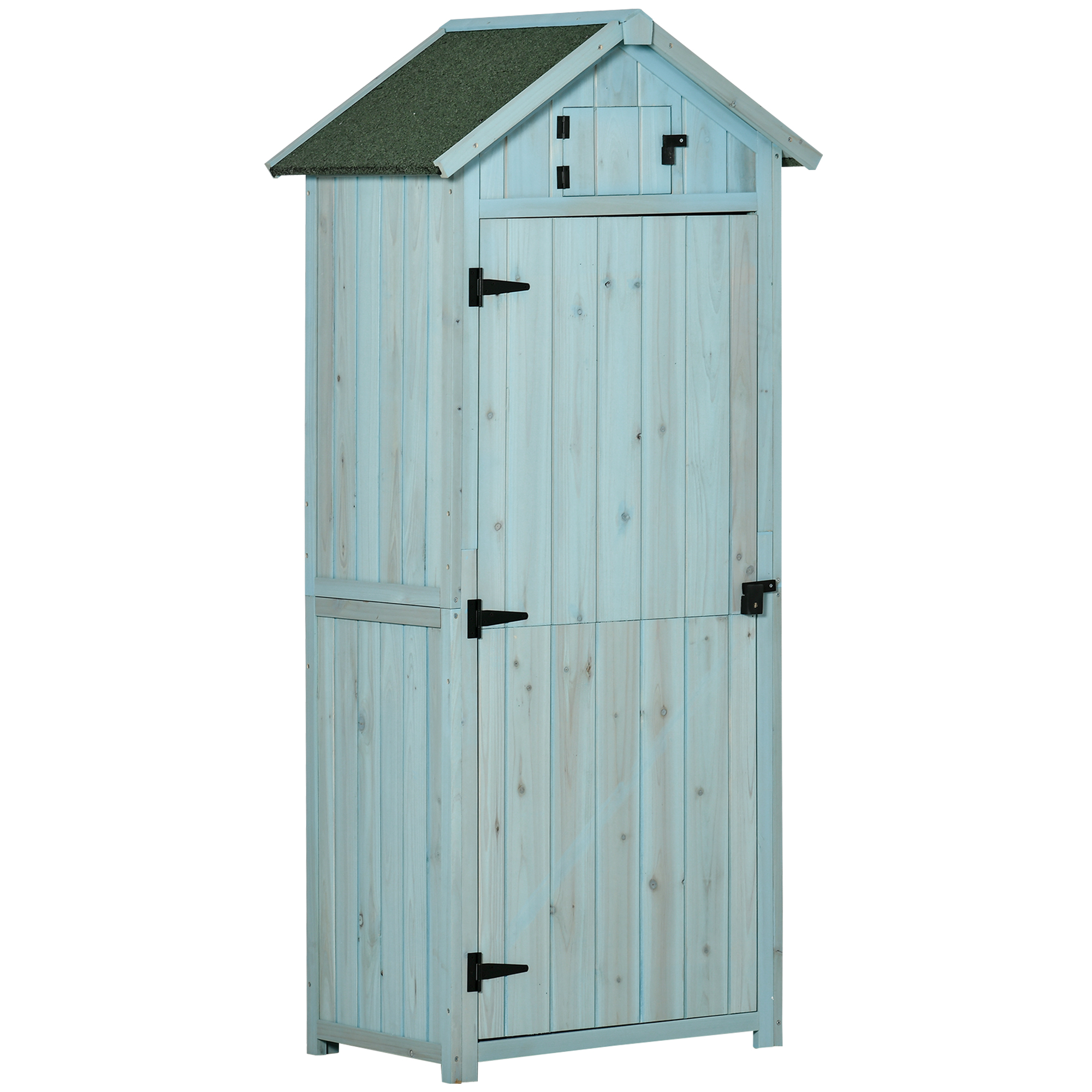 Outsunny Gartenschrank Gerätehaus mit Fachböden und Fenstern, 77 x 54,2 x 1 günstig online kaufen