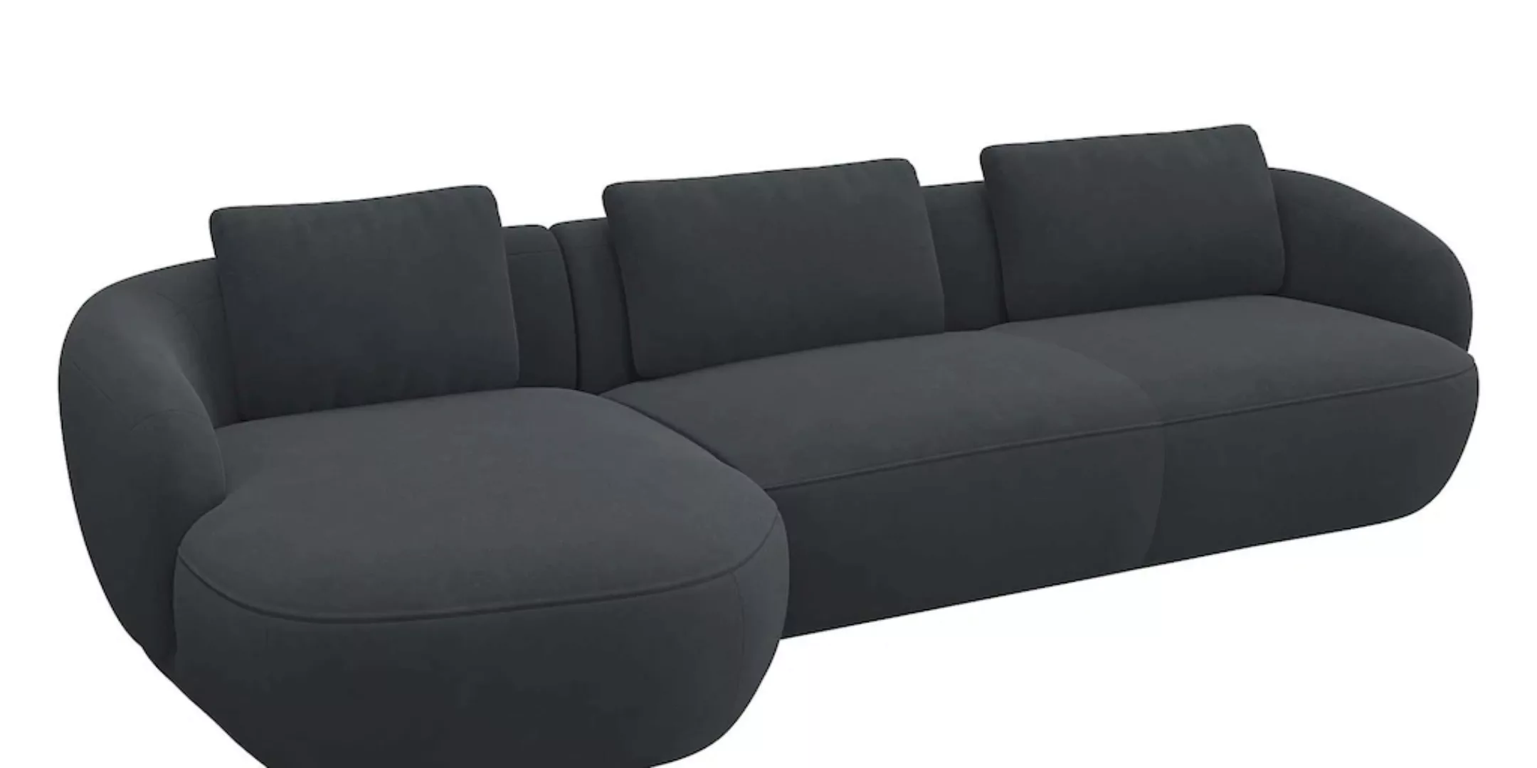 FLEXLUX Wohnlandschaft »Torino, rund, L-Form, Sofa-Ecke mit Recamiere, Long günstig online kaufen