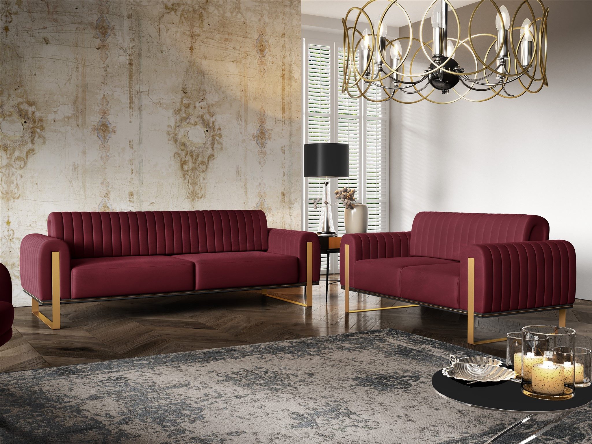 Fun Möbel 3-Sitzer Sofa Designersofa VALERIE günstig online kaufen