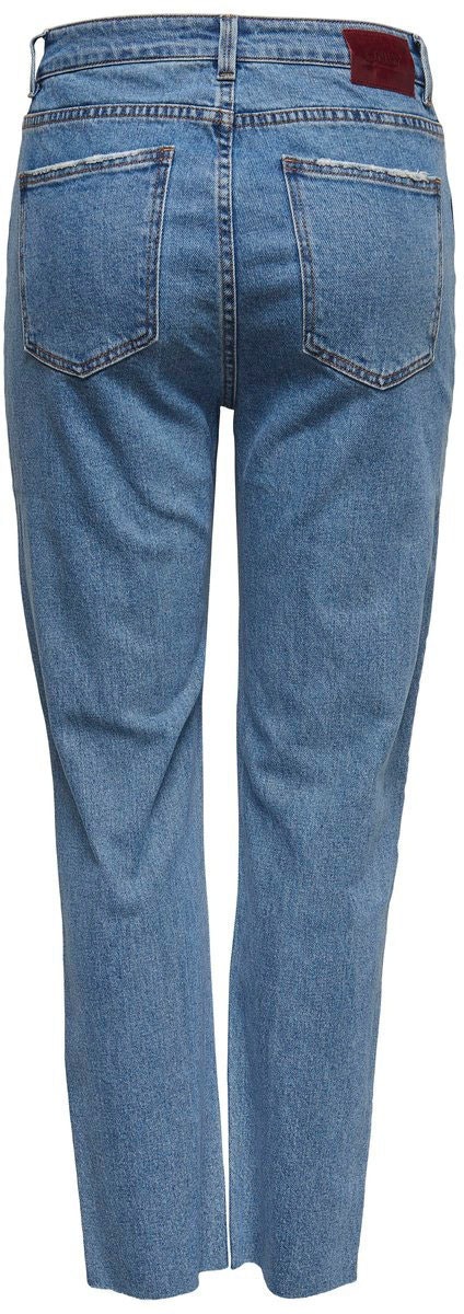 Only Emily High Waist Straight Raw Crop Ankle Mae07 Jeans 32 Light Blue Den günstig online kaufen