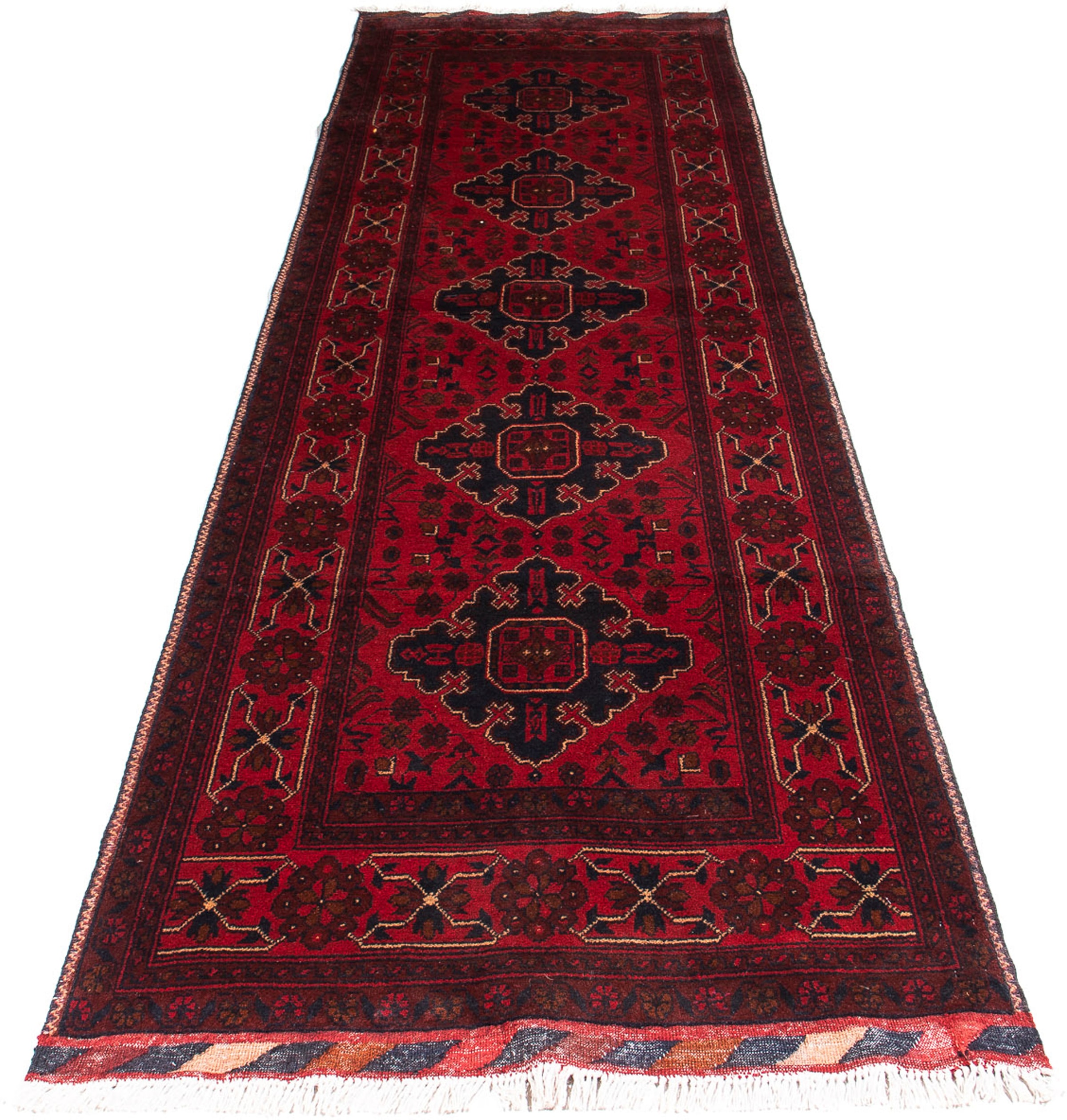 morgenland Orientteppich »Afghan - Kunduz - 299 x 81 cm - dunkelrot«, recht günstig online kaufen