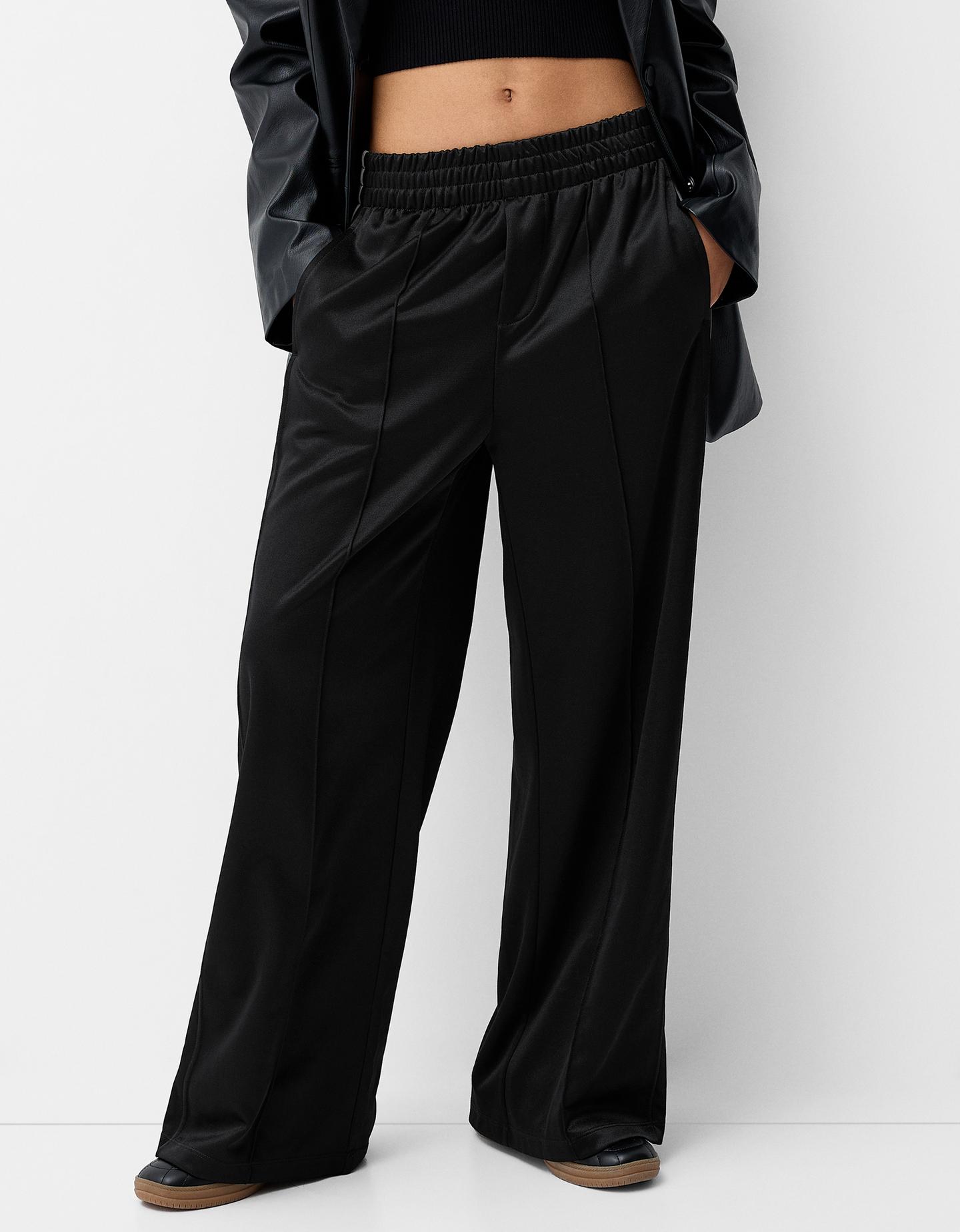 Bershka Hose Mit Seitlichem Streifen Damen S Schwarz günstig online kaufen