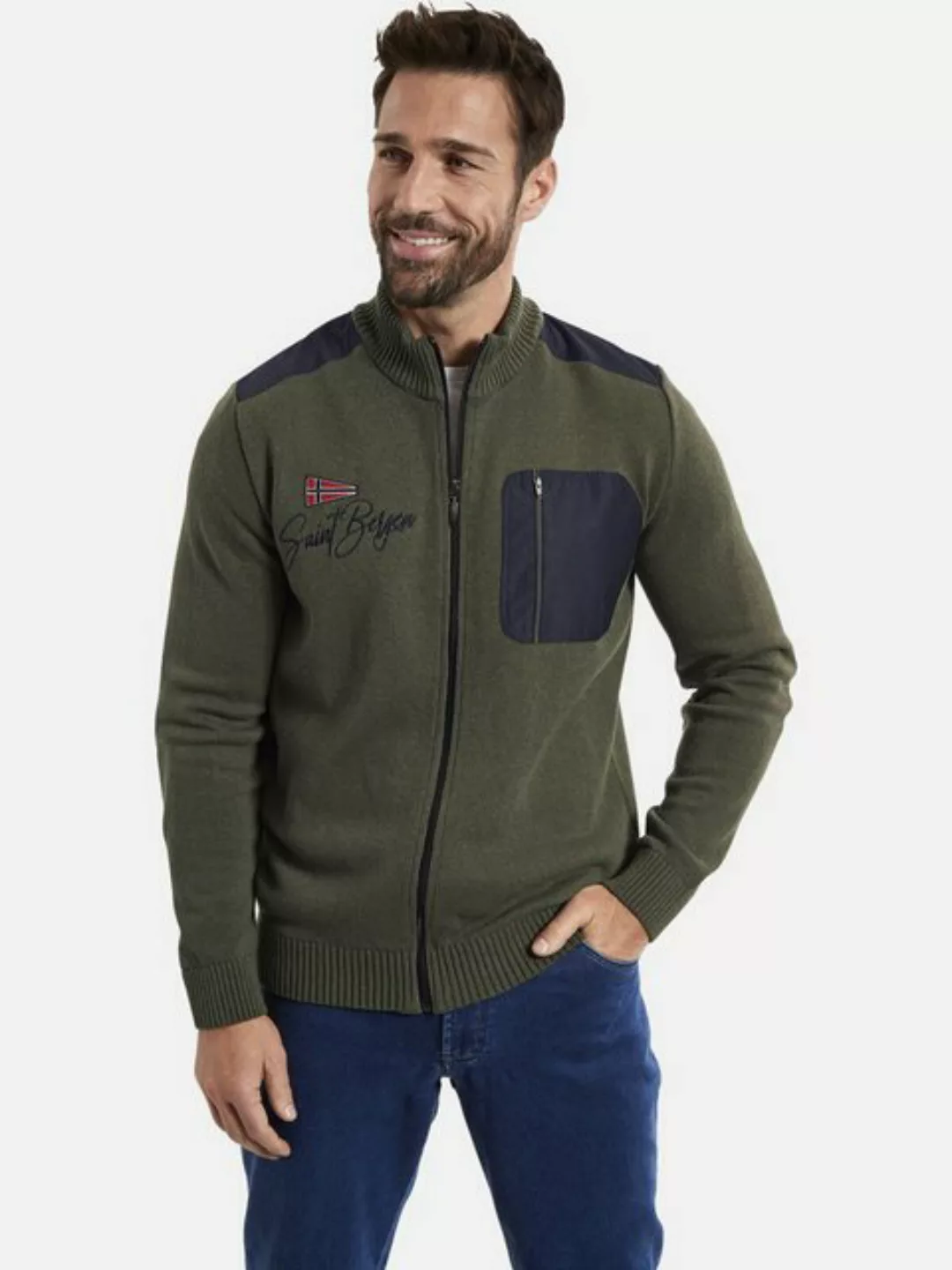 Jan Vanderstorm Strickjacke ABBO +Fit Kollektion, Ripstop-Nylon günstig online kaufen