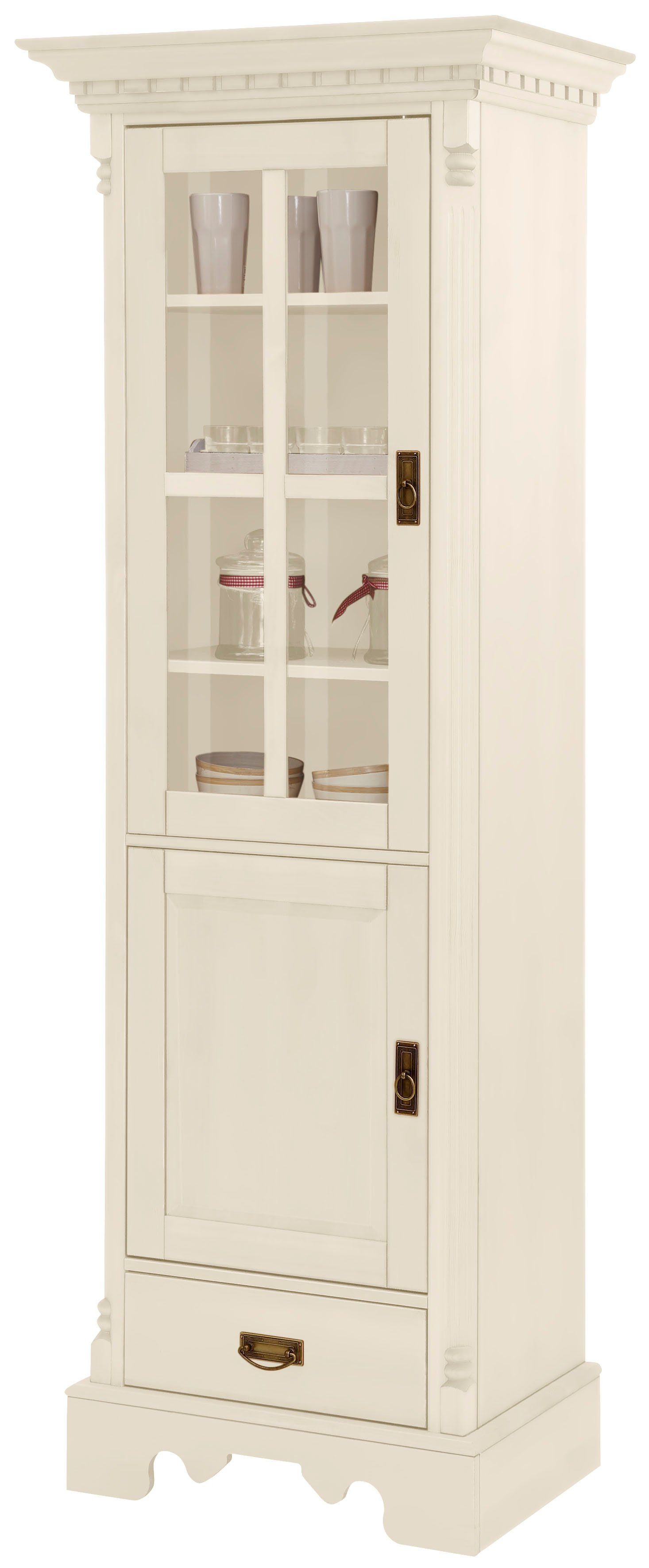 Home affaire Vitrine "Milan", Höhe 199 cm, Massivholz, FSC-zertifiziert günstig online kaufen