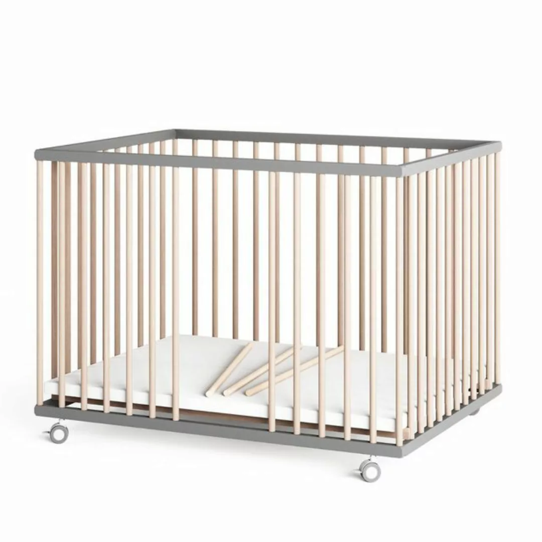 Sämann Babybett Laufgitter 75x100 cm Matratze SleepPlus & Schlupfsprossen g günstig online kaufen