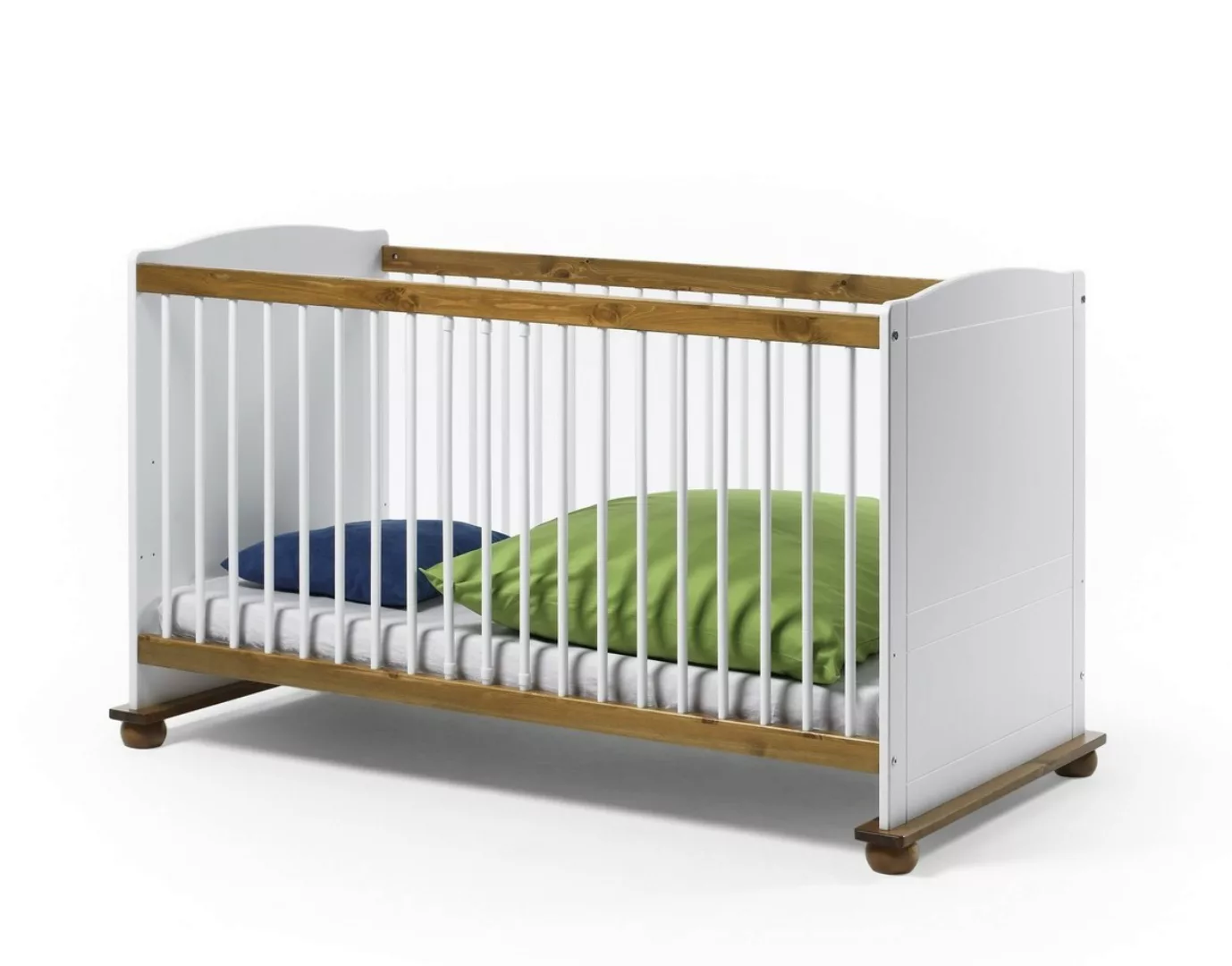 Kinderbett 70x140 Bett Kiefer massiv weiss Fiore günstig online kaufen