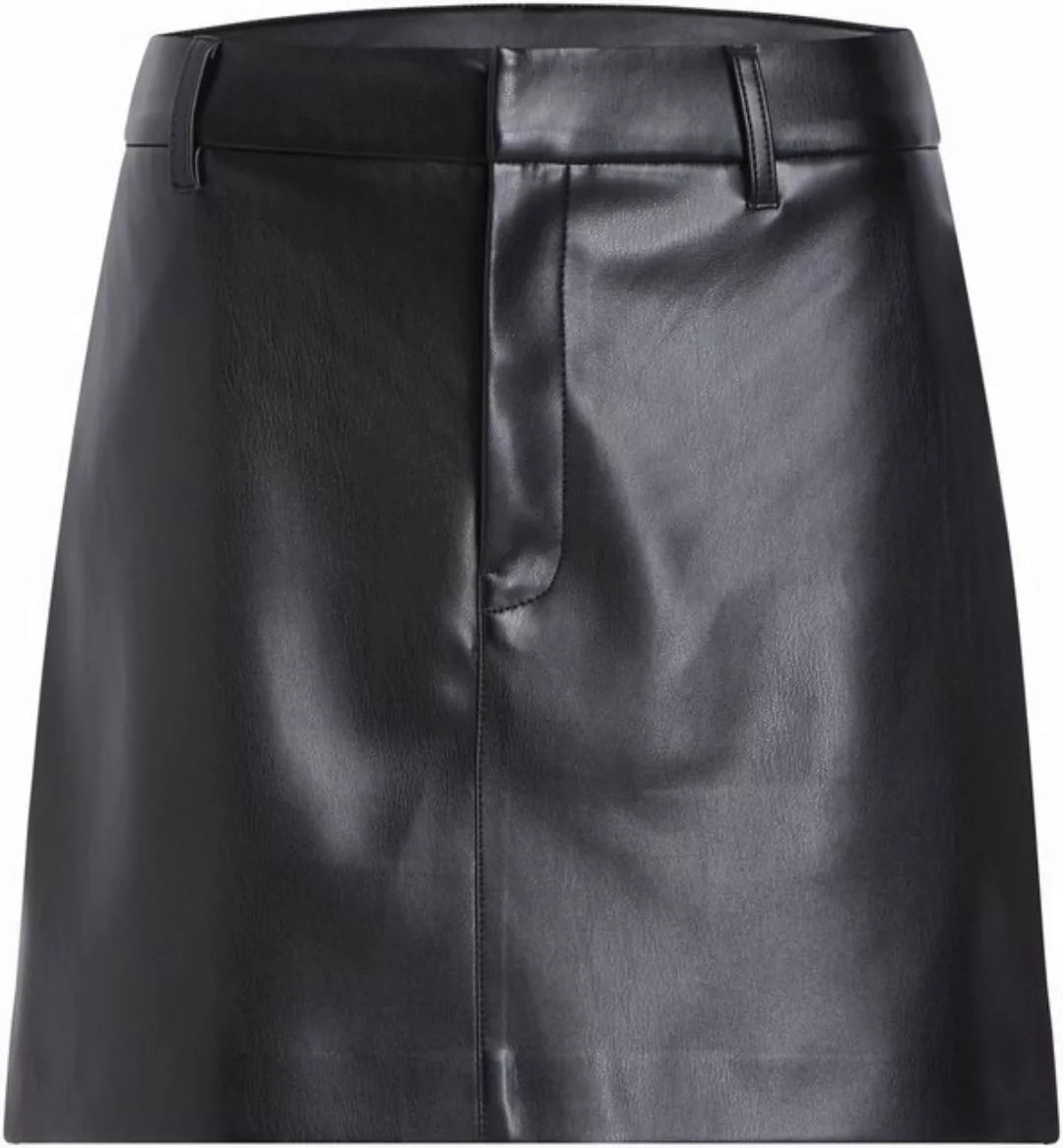 Calvin Klein Jeans A-Linien-Rock FAUX LEATHER A-LINE MINI SKIRT mit Logopat günstig online kaufen