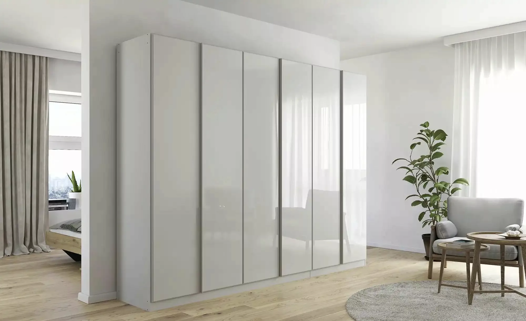 rauch Drehtürenschrank "Monostar", mit Glasfront sowie umfangreicher Innena günstig online kaufen
