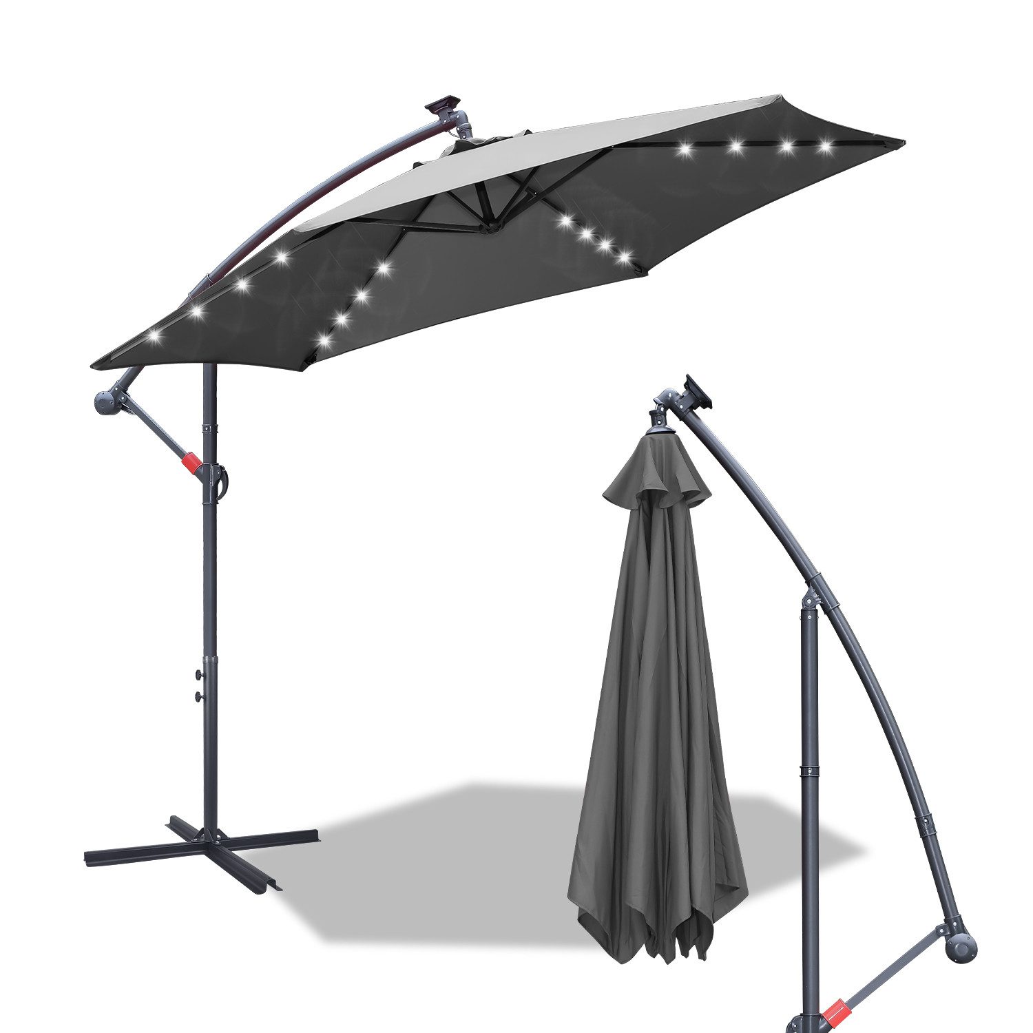 Clanmacy Sonnenschirm Sonnenschirm 350 cm Kurbel günstig online kaufen