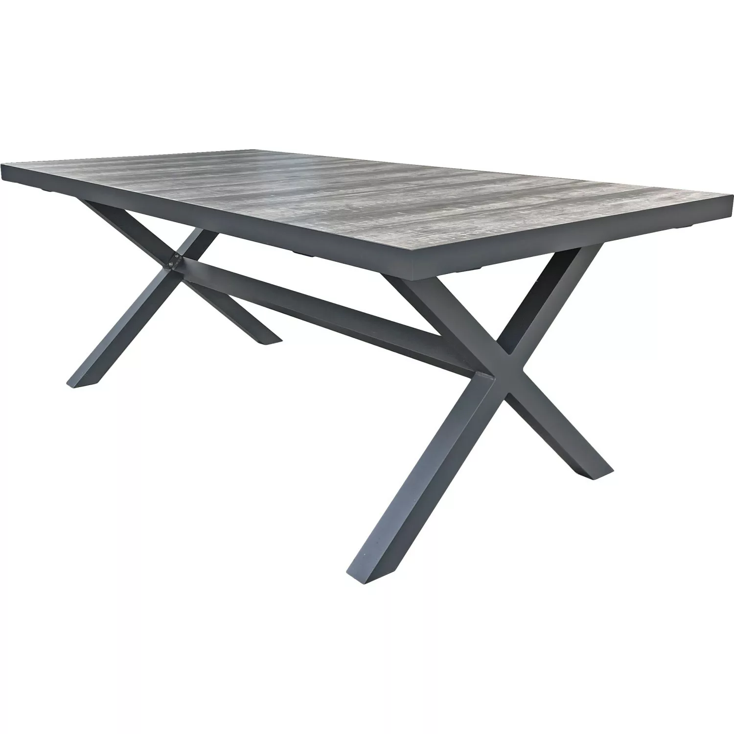 Garden Pleasure Tisch Rana 100 cm x 202 cm x 75 cm Grau günstig online kaufen