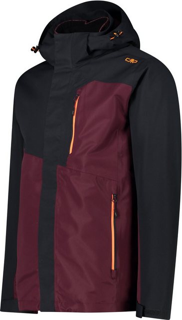 CMP Doppeljacke MAN JACKET ZIP HOOD DETACHABLE INN. ANTRACITE-BURGUNDY günstig online kaufen