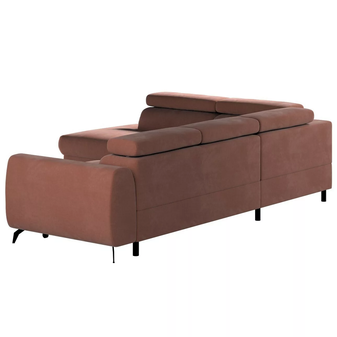 Ecksofa Leo, rose, 268x201x93, Polsterstoffe (CL63) günstig online kaufen