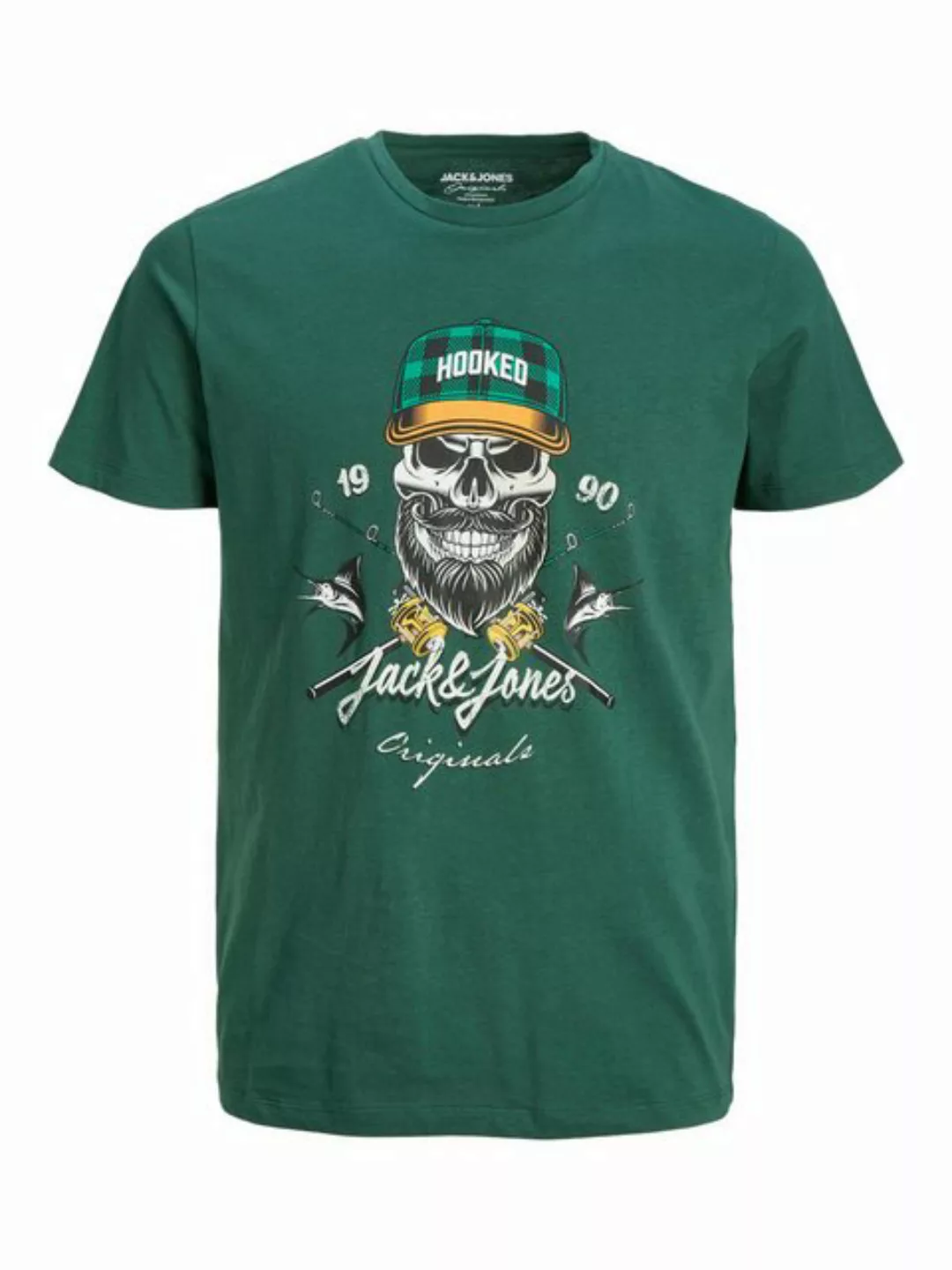 Jack & Jones T-Shirt Herren Shirt Kurzarm Grün JORCAPTAIN TEE SS CREW NECK günstig online kaufen