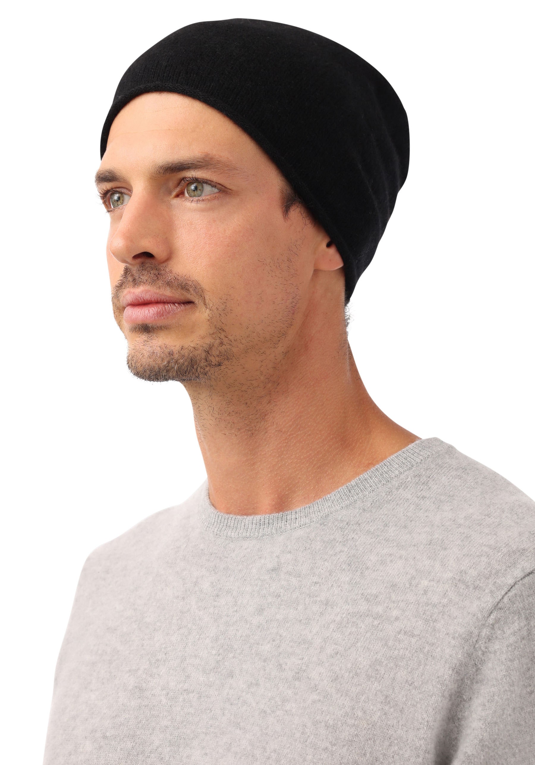 Zwillingsherz Beanie, aus Kashmir, mit kleinem Rollrand günstig online kaufen