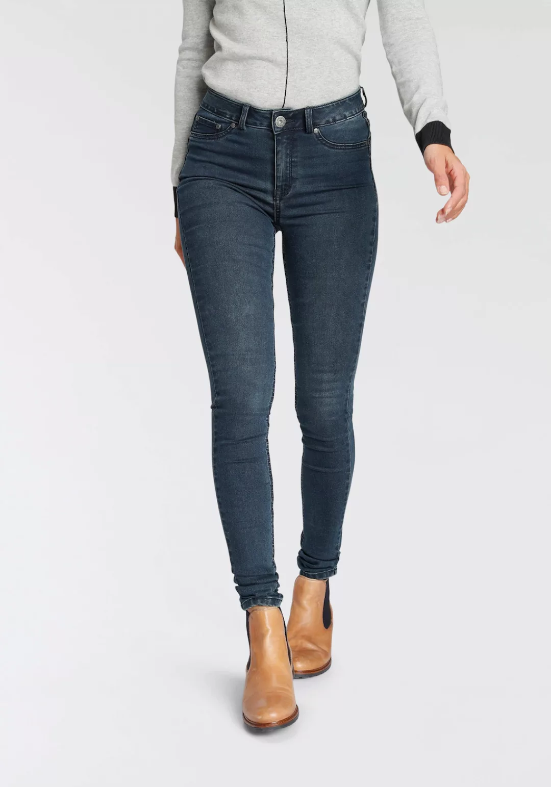 Arizona Skinny-fit-Jeans "Ultra Stretch", skinny-fit, betonte Taille, shapi günstig online kaufen