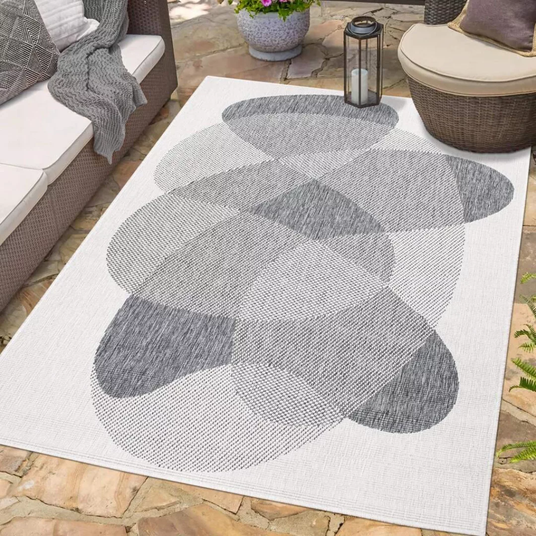 Carpet City Outdoorteppich »DUO RUG 5835«, rechteckig, 5 mm Höhe, Wendetepp günstig online kaufen