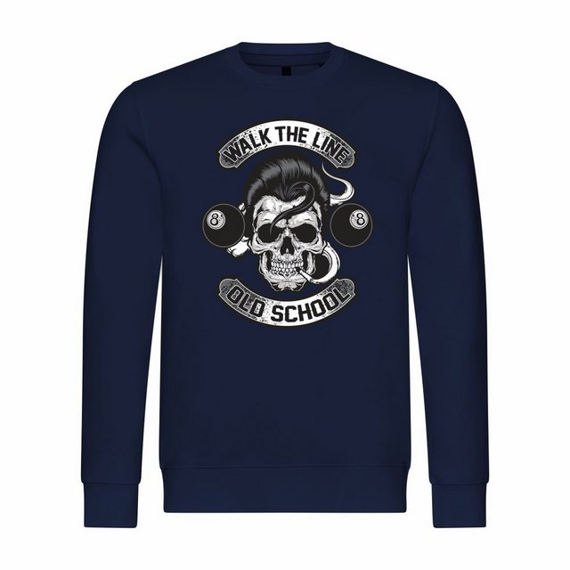 deinshirt Rundhalspullover Herren Sweatshirt Walk the line Mit Print Motiv, günstig online kaufen