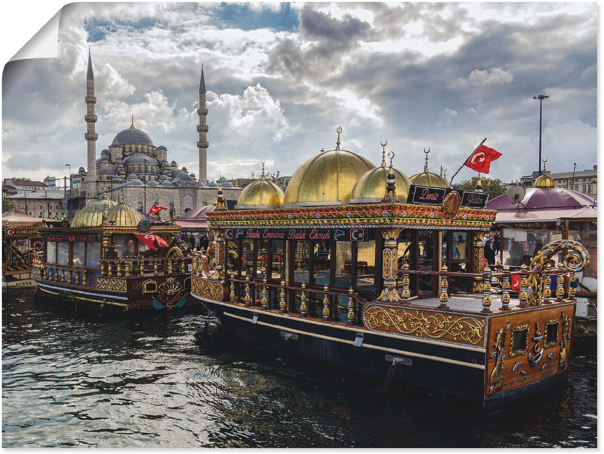 Artland Poster "Blick auf Istanbul", Gebäude, (1 St.), als Leinwandbild, Wa günstig online kaufen