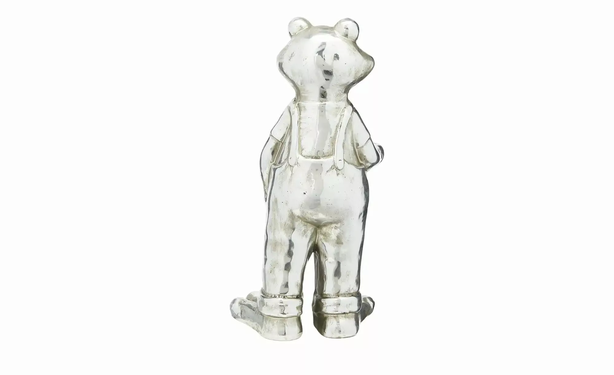 Deko Frosch ¦ silber ¦ Polyresin (Kunstharz) ¦ Maße (cm): B: 21,5 H: 42,5 T günstig online kaufen