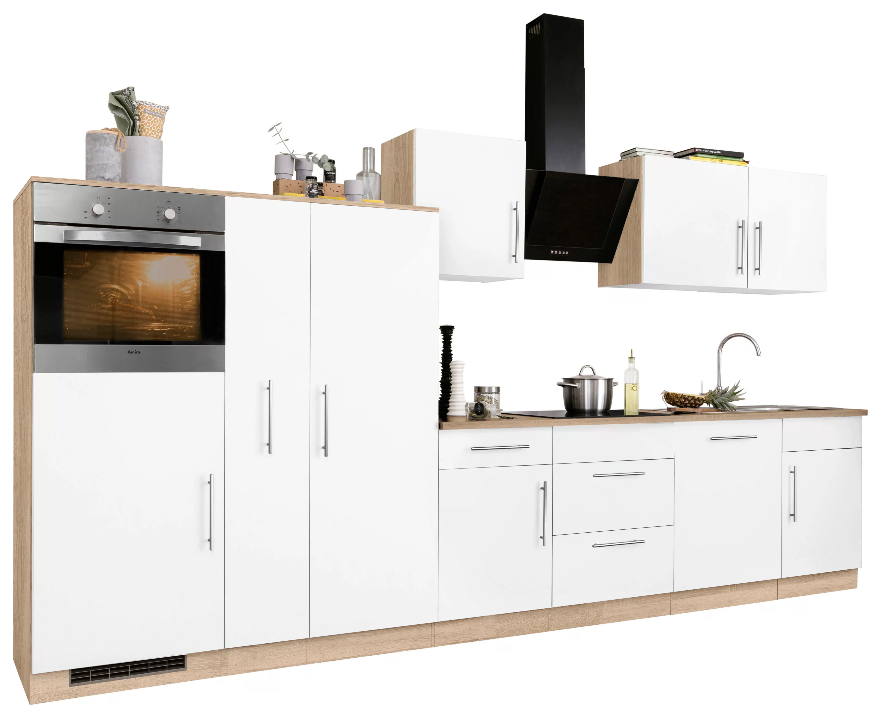 wiho Küchen Küchenzeile "Cali", mit E-Geräten, Breite 360 cm günstig online kaufen