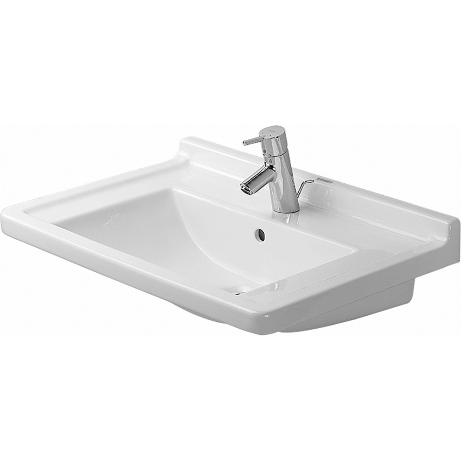 Duravit Möbelwaschbecken Starck 3 70 cm Weiß mit 1 Hahnloch günstig online kaufen