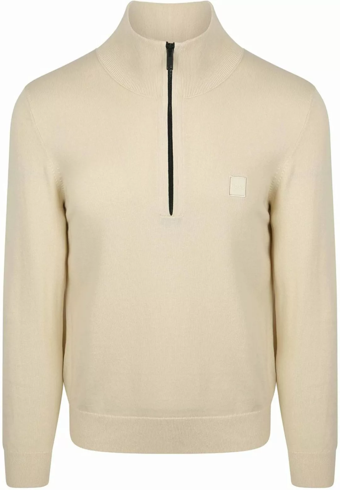 BOSS Kanobix Half Zip Pullover Ecru  - Größe 3XL günstig online kaufen
