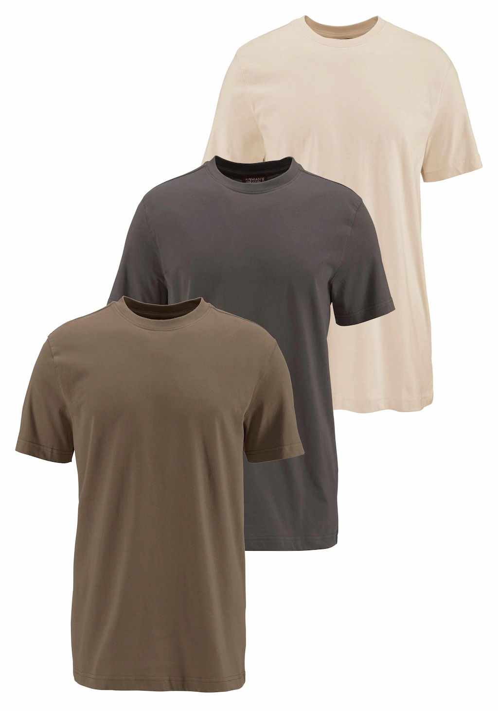 Man's World T-Shirt (Packung, 3-tlg., 3er-Pack) perfekt als Unterzieh- T-sh günstig online kaufen