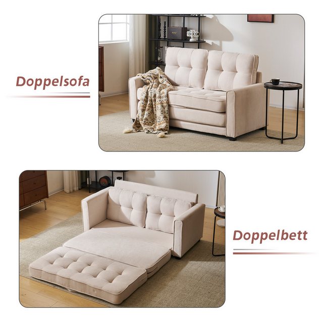 HAUSS SPLOE Sofa Sofa mit Schlaffunktion Polstermöbel Schlafsofa Wohnzimmer günstig online kaufen