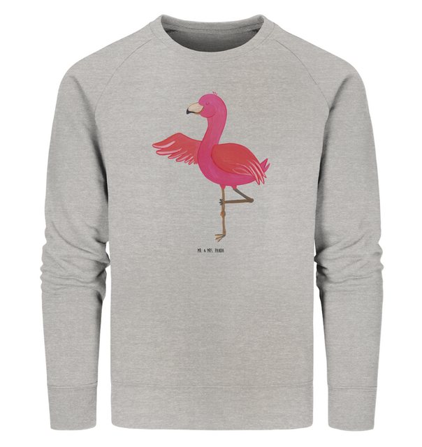 Mr. & Mrs. Panda Longpullover Größe XL Flamingo Yoga - Heather Grey - Gesch günstig online kaufen