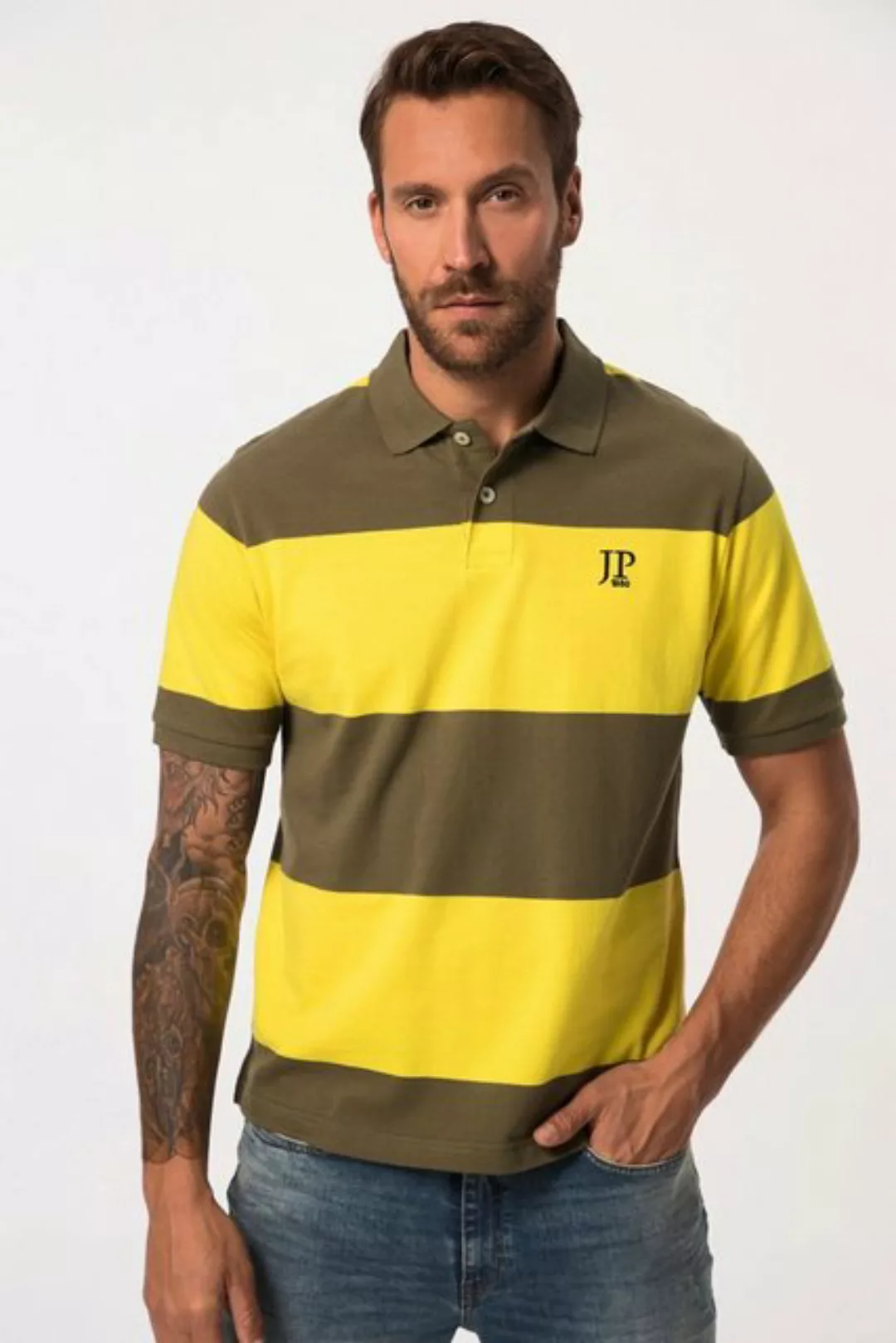 JP1880 Poloshirt Poloshirt Halbarm Piqué Ringel bis 8 XL günstig online kaufen