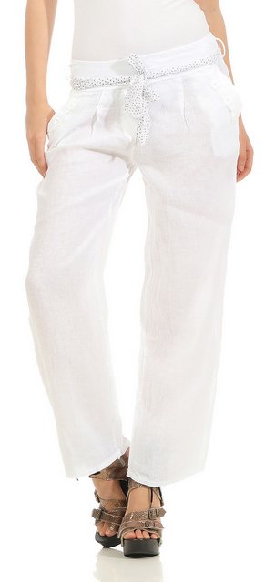 Mississhop Leinenhose Damen 100 % Leinen Freizeithose M.269 günstig online kaufen