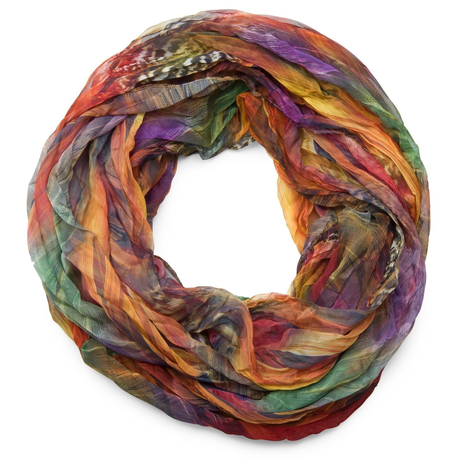 styleBREAKER Loop Loop mit Feder Muster, günstig online kaufen